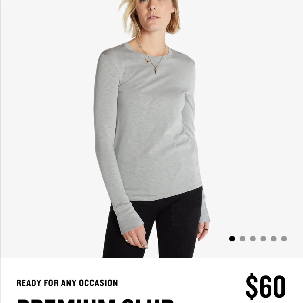 American giant premium slub long sleeve cotton T
